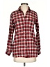 Theory Plaid Red Long Sleeve Button-Down Shirt Size P (petite) - photo 1