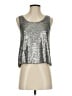 Flawless 100% Polyester Silver Sleeveless Top Size S - photo 1