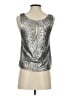 Flawless 100% Polyester Silver Sleeveless Top Size S - photo 2