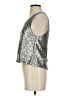 Flawless 100% Polyester Silver Sleeveless Top Size S - photo 5