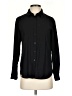 Uniqlo 100% Polyester Solid Black Long Sleeve Blouse Size XS - photo 1