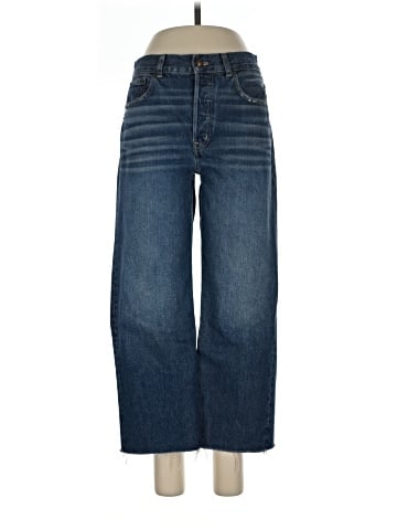 Madewell Low-Slung Baggy Crop Jeans in Croswell Wash (view 1)