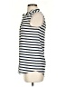 J.Crew Factory Store 100% Polyester Stripes Ivory Sleeveless Blouse Size 00 - photo 5