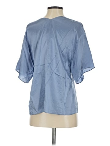Vince. Short Sleeve Silk Top (view 2)