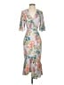 ASOS 100% Polyester Floral Gray Cocktail Dress Size 2 - photo 1