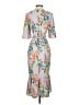 ASOS 100% Polyester Floral Gray Cocktail Dress Size 2 - photo 2