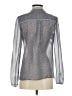 Tory Burch 100% Silk Gray Long Sleeve Silk Top Size 2 - photo 2