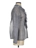 Tory Burch 100% Silk Gray Long Sleeve Silk Top Size 2 - photo 4