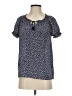 Joie 100% Silk Blue Short Sleeve Silk Top Size XS - photo 1