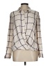BCBGeneration 100% Rayon Plaid Ivory Long Sleeve Blouse Size L (estimated) - photo 1