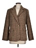 Ebossy 100% Polyester Tweed Brown Blazer Size M - photo 1