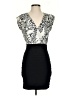 Express 100% Polyester Graphic Black Cocktail Dress Size XS - photo 1