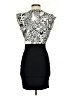 Express 100% Polyester Graphic Black Cocktail Dress Size XS - photo 2