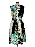 Ellen Tracy 100% Polyester Print Black Cocktail Dress Size 12 - photo 2