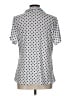 Diana Belle Polka Dots Silver Short Sleeve Blouse Size L - photo 2