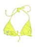 Becca Solid Yellow Swimsuit Top Size S - photo 2