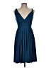 Soprano Solid Blue Cocktail Dress Size L - photo 1