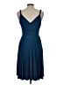 Soprano Solid Blue Cocktail Dress Size L - photo 2