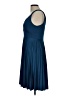 Soprano Solid Blue Cocktail Dress Size L - photo 5