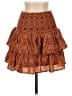 She + Sky 100% Polyester Paisley Orange Brown Casual Skirt Size S - photo 1