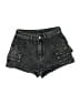 Shein Black Denim Shorts Size 27 waist - photo 1