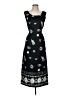 Looking Good 100% Polyester Paisley Black Casual Dress Size M - photo 1