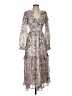 Francesca's 100% Polyester Paisley Silver Cocktail Dress Size S - photo 1