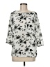 Faded Glory 100% Polyester Gray 3/4 Sleeve Blouse Size M - photo 1