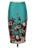 ECI Floral Teal Formal Skirt Size M - photo 1