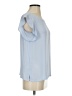 Ann Taylor LOFT 100% Polyester Blue Short Sleeve Blouse Size XS - photo 4