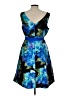Eliza J 100% Polyester Print Blue Cocktail Dress Size 12 - photo 2