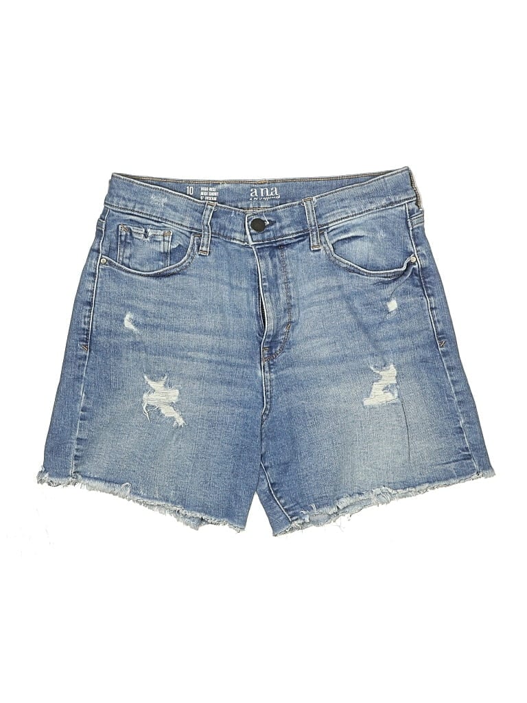 Pre-owned A.n.a. A New Approach Denim Shorts In Blue