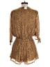 Blue Life Animal Print Brown Romper Size S - photo 2