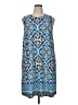 Apt. 9 Paisley Blue Casual Dress Size XL - photo 1