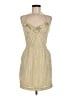 BCBGeneration 100% Polyester Tweed Gold Cocktail Dress Size 6 - photo 1
