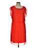 AB Studio 100% Polyester Solid Orange Red Casual Dress Size L - photo 1