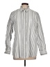 Lands' End 100% Cotton Stripes Gray Long Sleeve Button-Down Shirt Size L - photo 1
