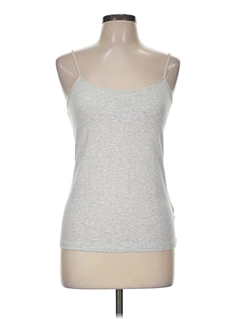 Pre-owned Time And Tru Tank Top Silver Strapless Neckline Tops