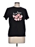 Assorted Brands Floral Black Short Sleeve T-Shirt Size L - photo 1