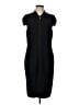 Escada Solid Black Casual Dress Size EU 42 / US 12 - photo 1