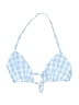 Shein Checkered-gingham Blue Swimsuit Top Size S (petite) - photo 1