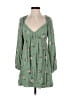 BP. 100% Polyester Floral Green Casual Dress Size S - photo 1