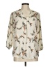 Jon & Anna 100% Polyester Floral Ivory 3/4 Sleeve Blouse Size M - photo 1