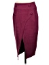 Aryeh Solid Burgundy Formal Skirt Size S - photo 1
