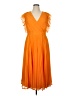 ASOS 100% Polyester Orange Cocktail Dress Size 14 - photo 1