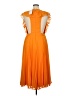 ASOS 100% Polyester Orange Cocktail Dress Size 14 - photo 2