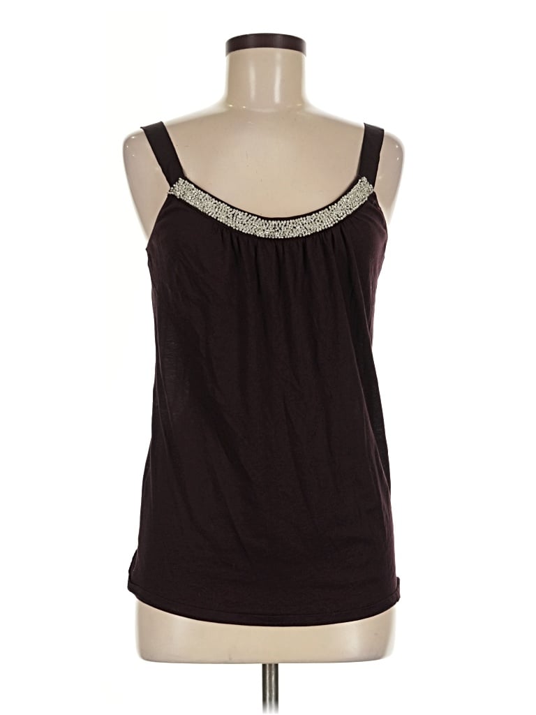 Pre-owned Donna Karan Sleeveless Blouse In Burgundy