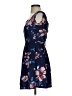 Charlotte Russe Floral Blue Cocktail Dress Size S - photo 5
