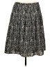 Talbots 100% Polyester Print Black Casual Skirt Size 14 Petite - photo 1