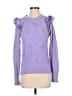 Charter Club 100% Nylon Hearts Purple Pullover Sweater Size S - photo 1